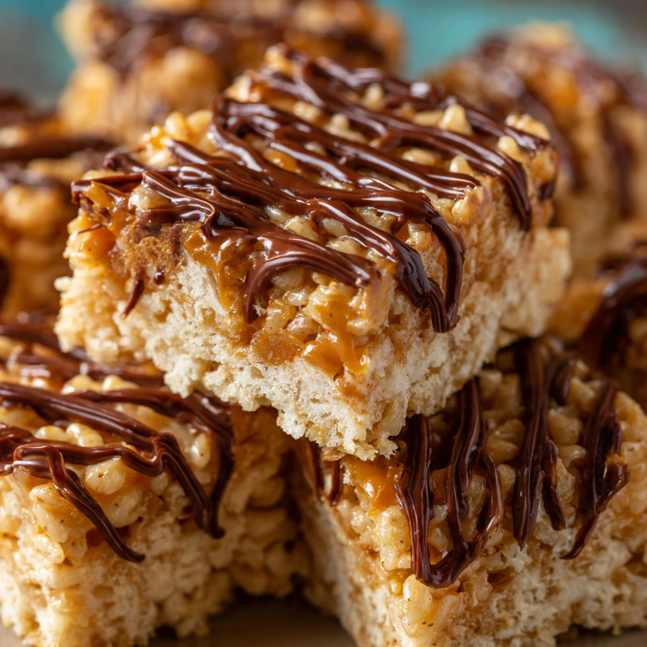 samoa (caramel delite) rice krispie treats