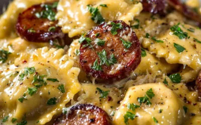 Slow Cooker Pierogi and Kielbasa Bake