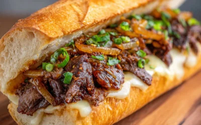 Spicy Kimchi Bulgogi Cheesesteak Recipe