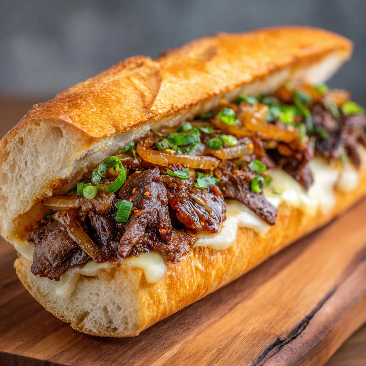 Spicy Kimchi Bulgogi Cheesesteak Recipe