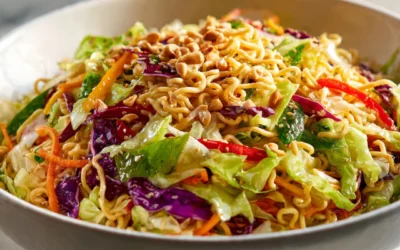 Thai Crunch Salad with Spicy Peanut Dressing