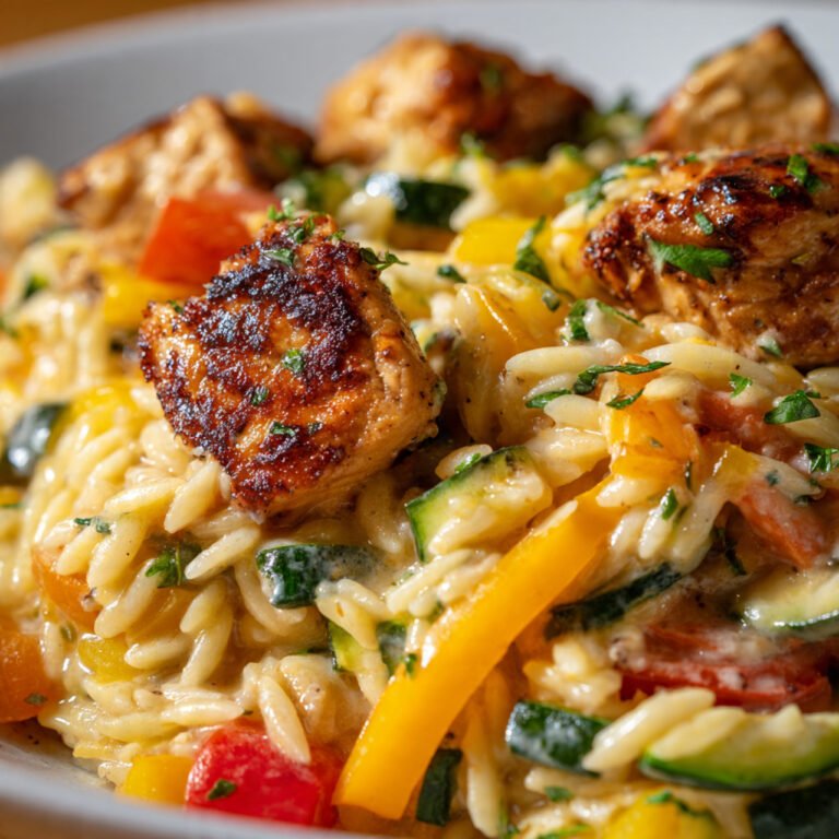 Boursin Orzo Bake with Chicken and Veggies – 3 Easy Steps to a Bold, Creamy Dinner