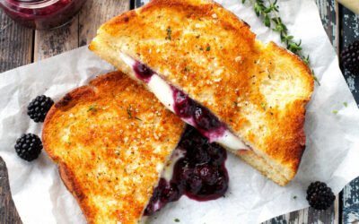Blackberry Balsamic and Brie Grilled Cheese (Sweet, Gooey Perfection)