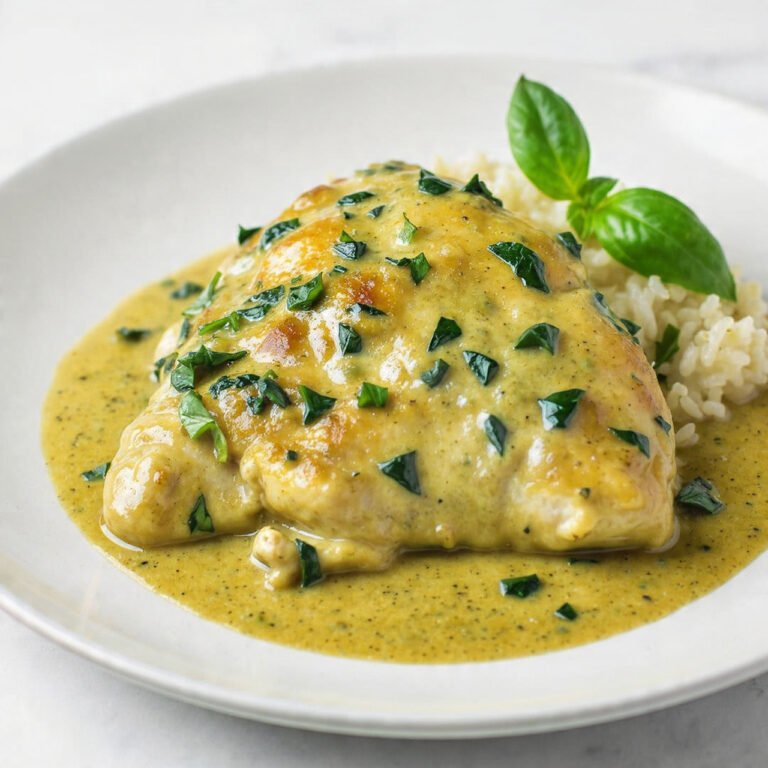 Chicken in Basil Cream Sauce (Creamy, Herb-Infused Comfort!)