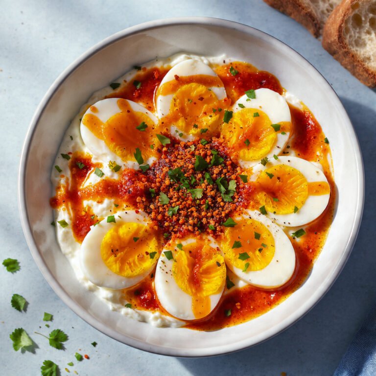 Jammy Eggs with Chili Butter and Garlic Yogurt (Spicy, Creamy Bliss!)